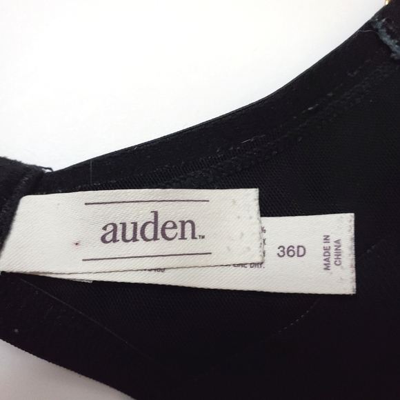 Auden Black Mesh Lace unlined cup bra with underwire - Size 36D - Picture 2 of 6